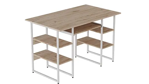 Компьютерный стол Ferrum-decor Тим 75x140x60 белый ДСП Дуб Артизан 32мм (FRD-101369)