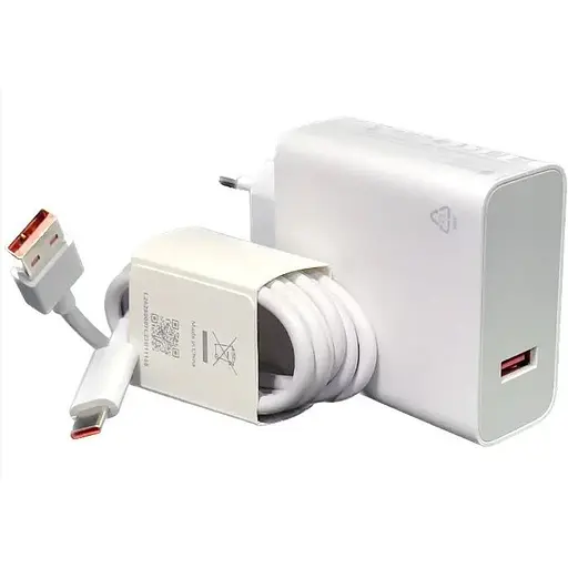 Зарядное устройство DK+кабель Mi Turbo Charge/Hyper Charge 120W USB Power Adapter для Xiaomi (016408) white - фото 4
