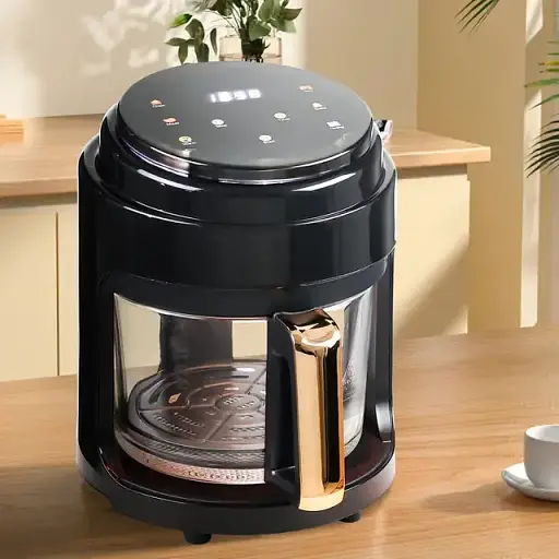 Аэрофритюрница безмасляная сенсорная на 6 л Gold Diamond TK9905 3200 Вт Черная - фото 8