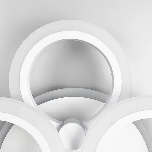 Світлодіодна біла люстра Senta на 6 кілець Line.F A 2374/3+3S WH - фото 2