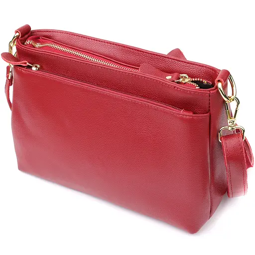 Женская сумка Vintage с твердым дном из натуральной кожи 27х16х11 см sum0027557 - фото 2