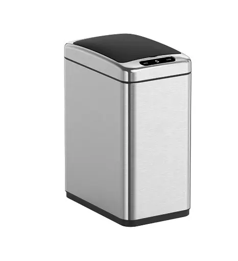 Відро для сміття сенсорне прямокутне Koer TC-020408-02 8 л нержавійка (KR5588)  - фото 2
