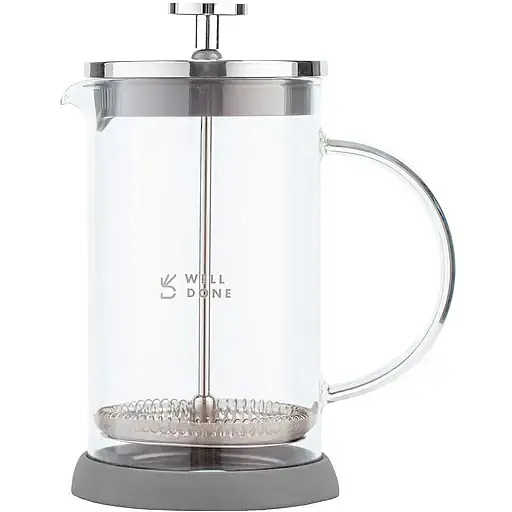 Френч-прес Well Done сталевий на гумовій підставці 800 мл (WD-8038B) - фото 1