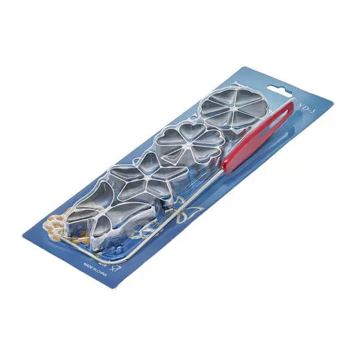 Формочки для хвороста хрустиков вафельного печенья из жидкого теста с бабочкой 4 шт. в наборе (толщина 1.8 см), Kitchen Master Серый 86769 - фото 7