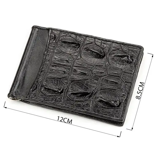 Зажим из натуральной кожи крокодила Crocodile Leather 12х 8.5 см acs0032266 - фото 3