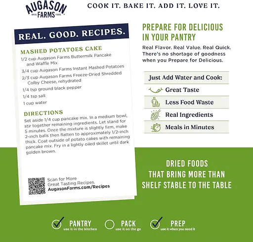 Картофельное пюре с длительным сроком хранения 10 лет Augason Farms, 30 порций (101213) - фото 3