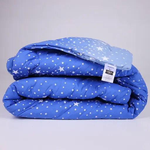 Набор MirSon №1255 Сolor Fun Line Milky Way с эвкалиптовым волокном 220 х 240 см синий (2200010883725) - фото 2
