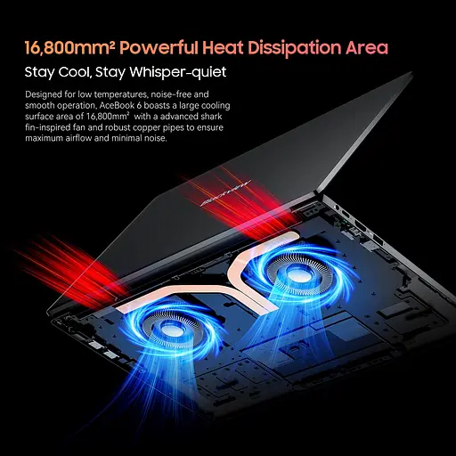 Ноутбук Blackview Acebook 6,16GB DDR4 512GB, N150 36GHz / UHD, Win11 Home, 38Wh, +, HDMI 2.0, Bluetooth 5.0, USB 3.0 - фото 9