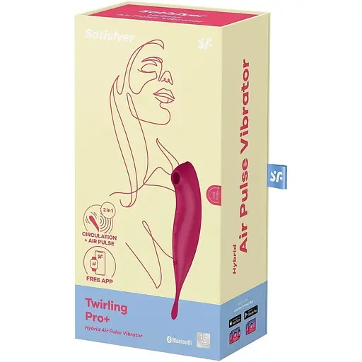 Вакуумний вібратор Satisfyer Twirling Pro+ Червоний - фото 7