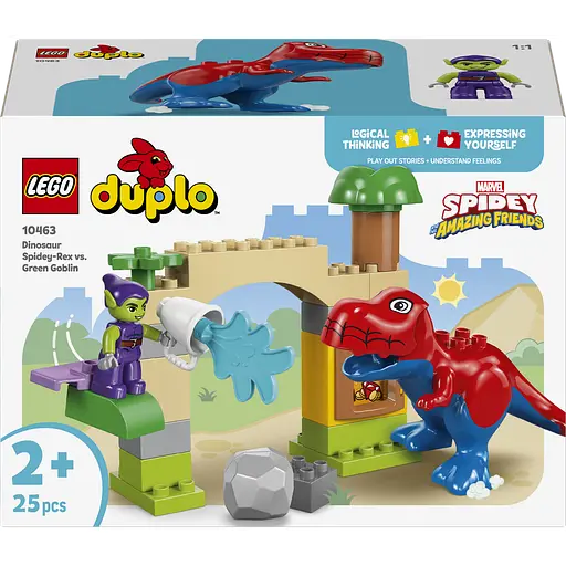 Конструктор LEGO DUPLO Disney Динозавр Spidey-Rex проти Зеленого Гобліна 25 деталей (10463) - фото 1