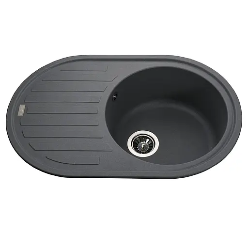Кухонная мойка гранитная Globus Lux Ohara серый металлик 770х500мм-А0003, Серый - фото 1