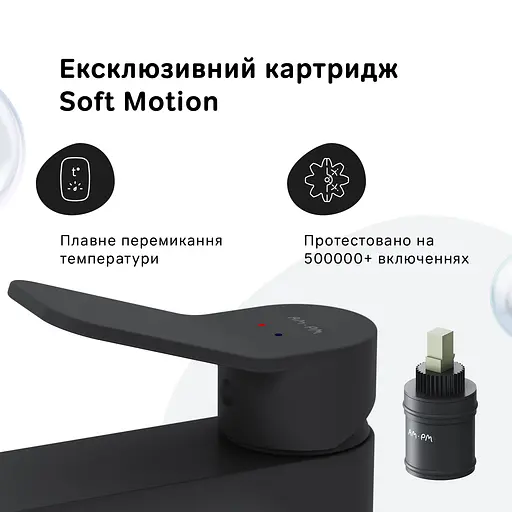 Смеситель для умывальника Am.Pm X-Joy black F85A02122 Черный матовый - фото 4