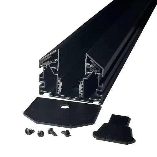 Магнитный трековый шинопровод OLEDIM OL35 48V для натяжного потолка черный (гарпун) 1м - фото 2