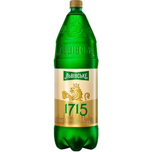 Пиво Львовское 1715 светлое 4.5% 2.25 л (921568)