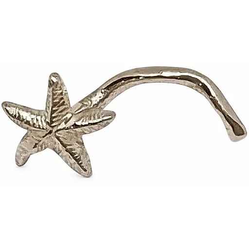 Серебряная серьга-пирсинг в нос. 1025С - фото 1