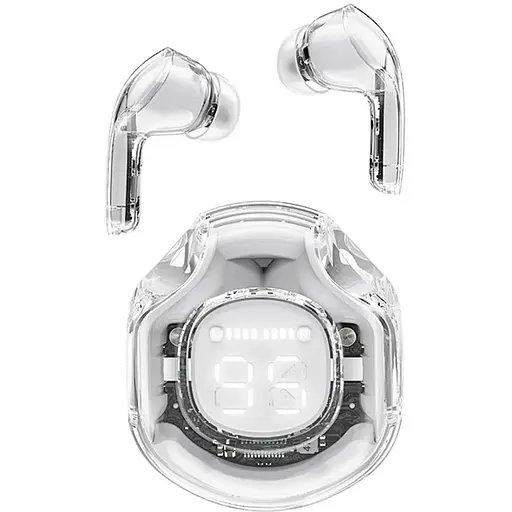 Бездротові навушники Acefast T8 Crystal color 2 Bluetooth earbuds White Moon (2249856086)