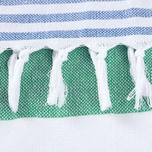 Рушник пештемаль Lovely Svi бавовняний, пляжний, хамам, spa - XХL 100x180 см Green/Blue Stripes (6032025) - фото 4