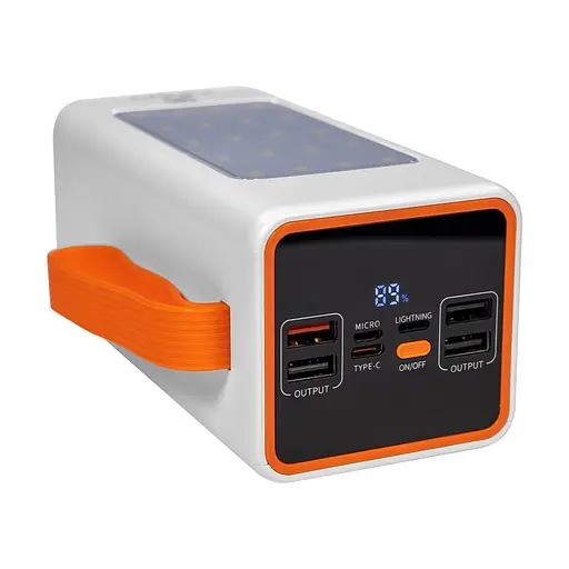 Повербанк 50000mAh Power Bank Kraft KPB-2450FCL White 22.5W QC3.0 LED-фонарь (43-00072) - фото 4