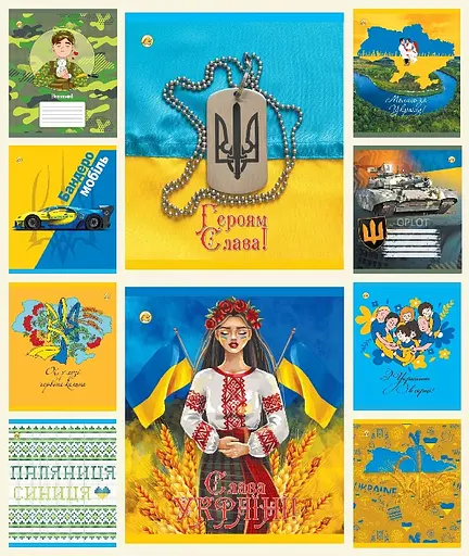 Тетради ученические 12 листов линия Твердая 32101 12ЛВ7 МИКС 7, Украина, 25 шт. в упаковке