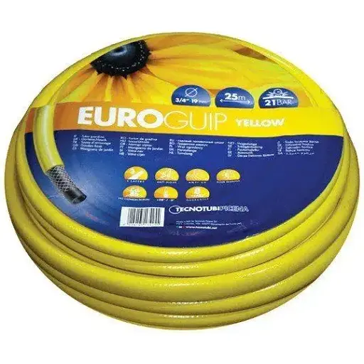 Шланг садовый Tecnotubi Euro Guip Yellow 5/8 дюйма 50 метров (EGY 5/8 50) - фото 1