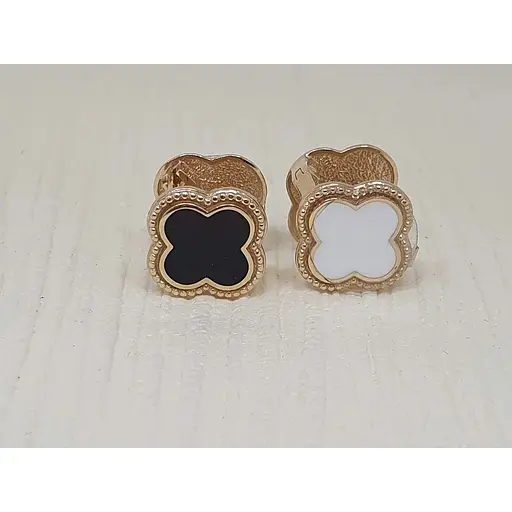 Золоті сережки Імперія золота Конюшина з емаллю. СБ929ЛИ - фото 5