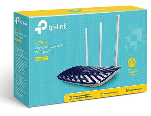 Бездротовий маршрутизатор TP-Link Archer C20 AC750 3-ant Wireless Router - фото 4