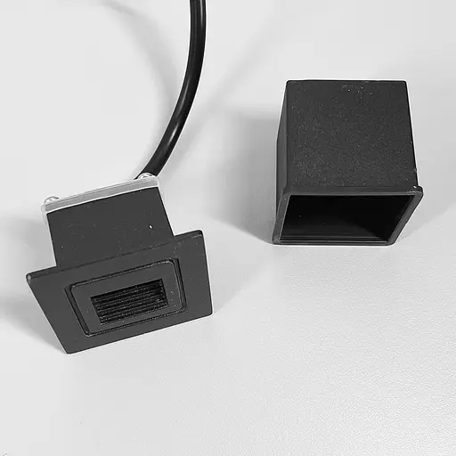 Світильник для сходів у чорному корпусі 56х56 мм | Line F | Арт. 10011 - фото 5