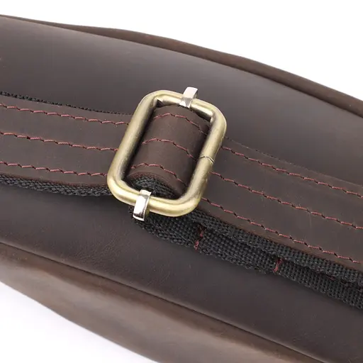 Добротна сумка бананка для чоловіків з натуральної шкіри вінтажної SHVIGEL 34х14х7 см sum0027447 - фото 5