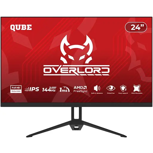 Монитор 23.8" QUBE 24" Overlord G24F144S FHD IPS 144Hz (G24F144S) - фото 1