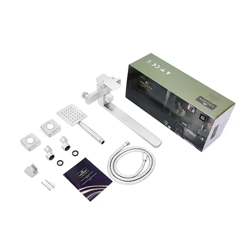 Змішувач для ванни Kroner KRM Edelstahl Kubus - ESG070 (CV023011) - фото 6