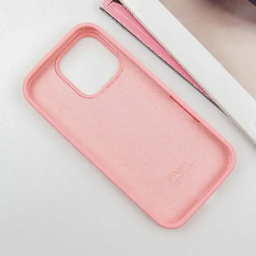 Чохол Silicone Case Full Protective (AA) для Apple iPhone 16 Pro (6.3) Рожевий / Pink - фото 3