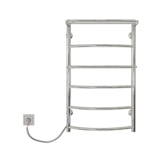 Електрична Сушарка для рушників Kosser Каскад із полицею 800x500/6 EL ДКп02EL, Хром, Ліве - фото 2