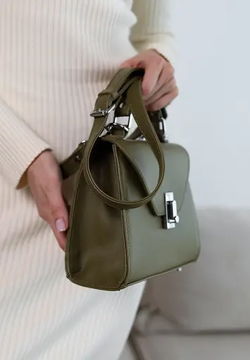 Жіноча шкіряна сумка Futsy Оливкова - фото 10