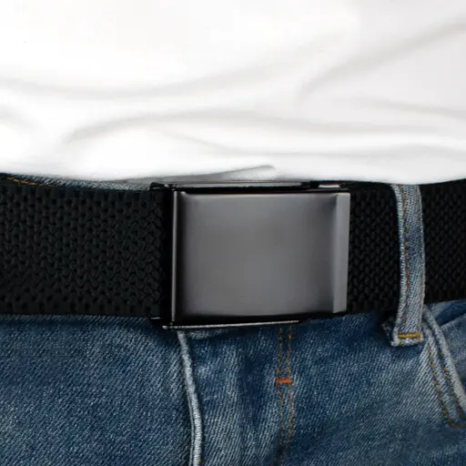 Ремінь-гумка чоловічий на затиску PS-40023 (115 см) чорний плетений - фото 8