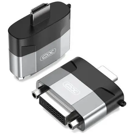 Адаптер конвертер XO GB013 HDMI to DVI female converter Metal