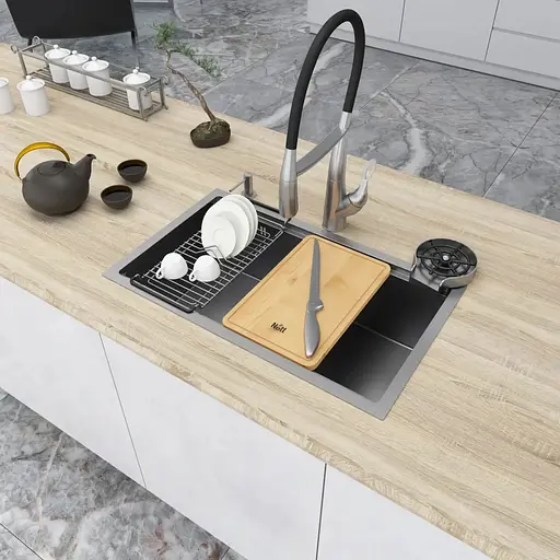 Мойка Nett NS-7042 под столешницу для кухни из нержавейки кухонная станция - фото 5