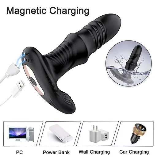 Стимулятор простати Lovesecret Premium App Function 12 см (чорний) - фото 16