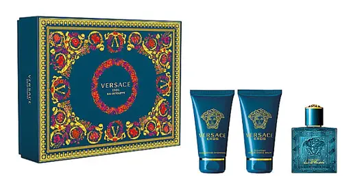 Подарунковий набір Versace Eros туалетна вода 50 мл бальзам після бриття 50 мл гель для душу 50 мл - фото 2