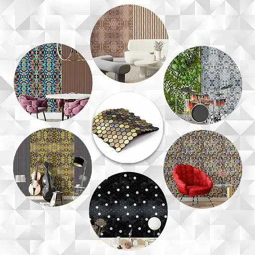 Самоклеюча алюмінієва плитка 300x300x3 мм Луска SW-00001931 - фото 6