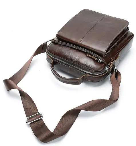 Сумка кожаная мужская Vintage 23х26х6 см sum0012334 - фото 10