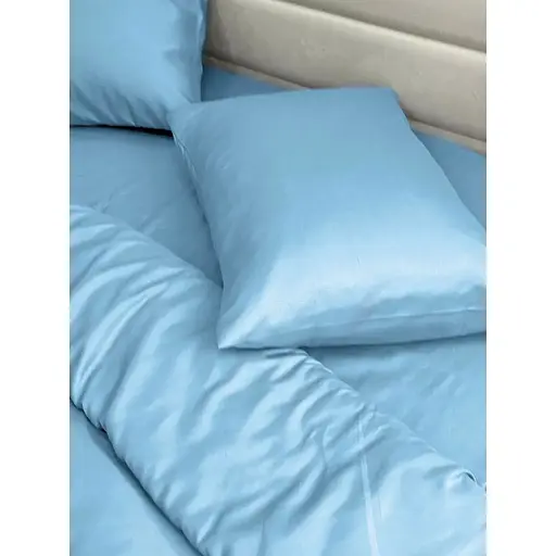 Комплект постільної білизни Ecotton Blue півтораспальний полісатин блакитний (25308) - фото 5