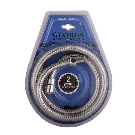 Шланг душовий Globus Lux NH-05N-150-200 000021932, Хром - фото 1