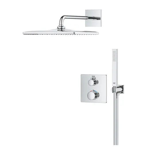 Душева система прихованого монтажу Grohe Grohtherm із Rainshower Mono 310 Cube 34870000, Хром - фото 3