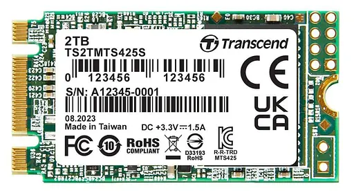 Накопичувач SSD Transcend m.2 NVMe 2TB MTS425S (TS2TMTS425S) (FFMSTR02137) - фото 1