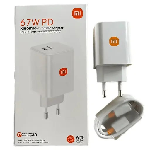 Мережевий зарядний пристрій Xiaomi MDY-13-ES 67W USB-C + кабель Type-C to Type-C HC - фото 2