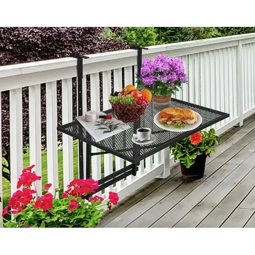 Подвесной столик Costway Mesa балконный черный - фото 4