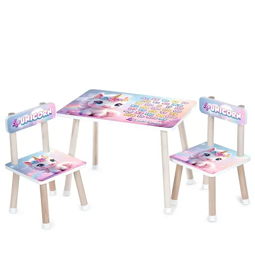 Дитячий столик M 501-25 стільниця 60 х 40 см, 2 стільчики