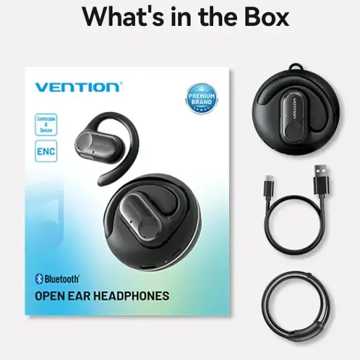 Навушники TWS Vention OpenBeat O11 Black - фото 2
