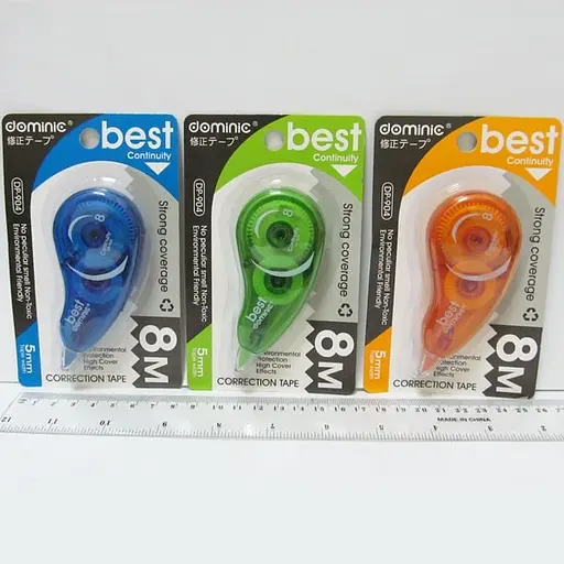 Коректор-стрічка, Dominic, 8 м х 5 мм, блістер - фото 2