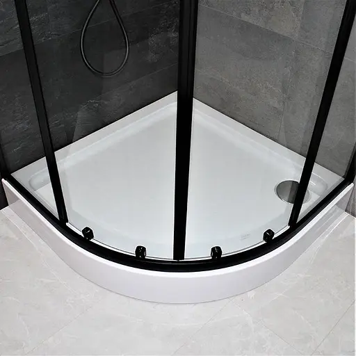 Душевая кабина Dusel EF-182B Black Matt 100x100, Черный матовый, Универсальная, прозрачная, 100x100 - фото 10